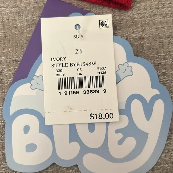 Bluey Christmas Sweater Size 2T. NWT. - Picture 4 of 7